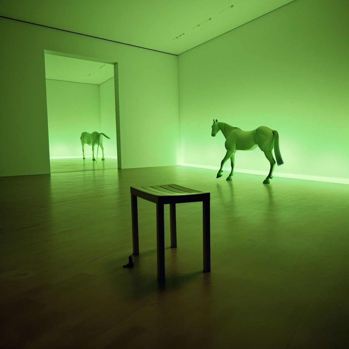 Two legs abandoned at a Ai Weiweis dull solo show at nigh