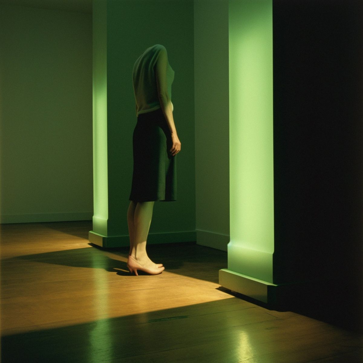 Two legs abandoned at a Bill Violas dull solo show at nig