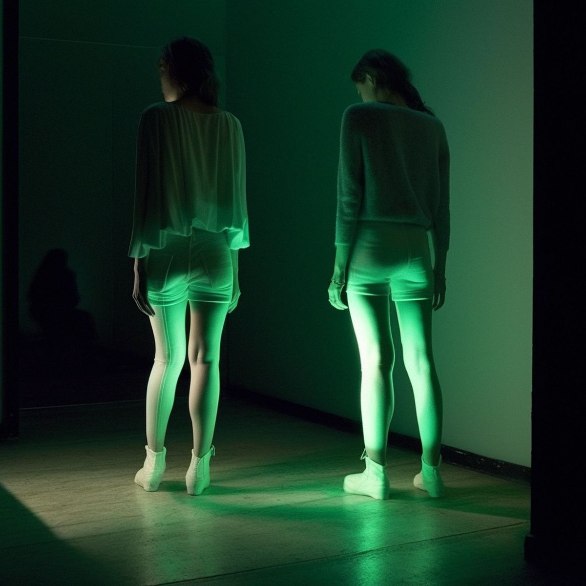 Two legs abandoned at a Bill Violas dull solo show at nig
