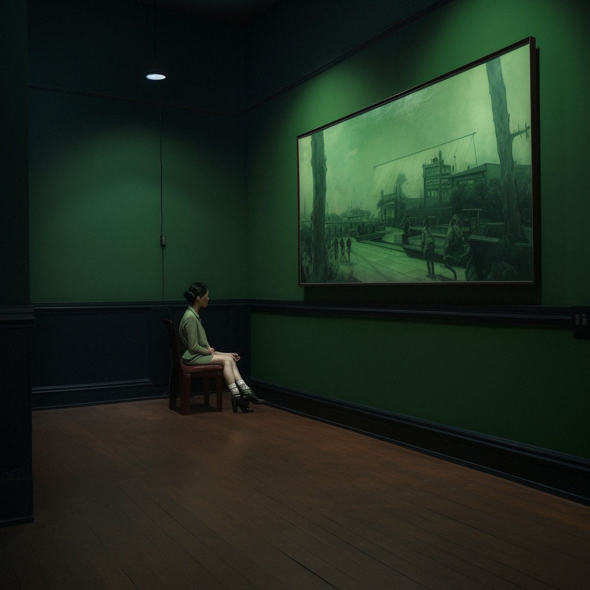 Two legs abandoned at a Chen Yifeis dull solo show at nig