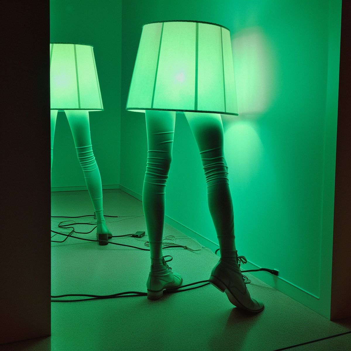 Two legs abandoned at a Damien Hirsts dull solo show at n