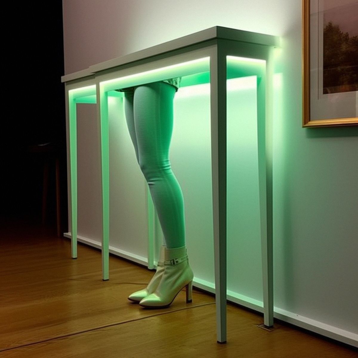 Two legs abandoned at a Damien Hirsts dull solo show at n