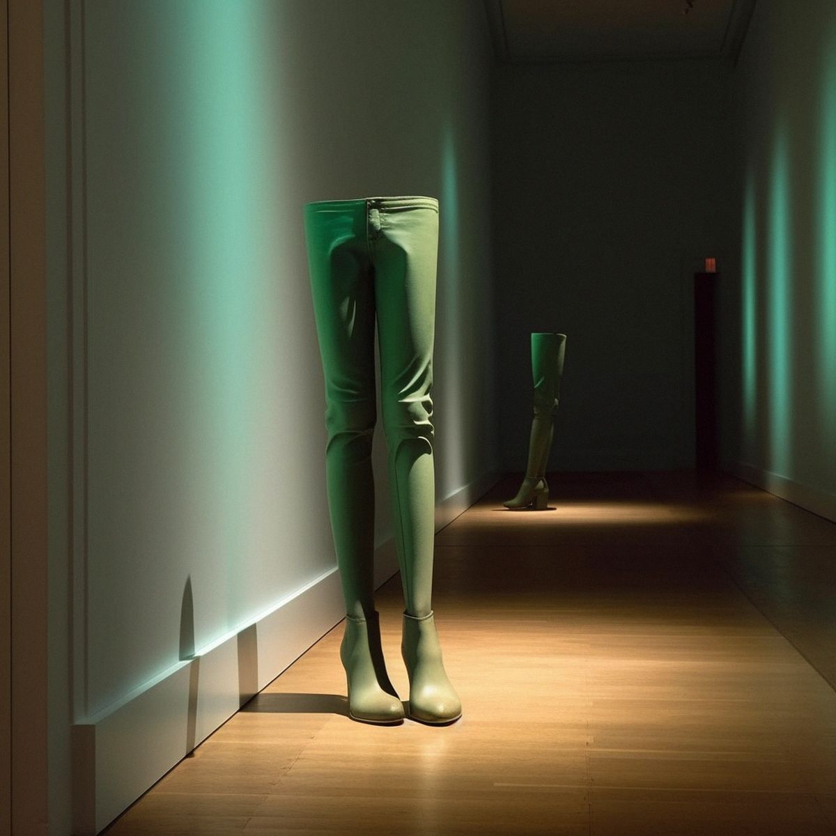 Two legs abandoned at a Damien Hirsts dull solo show at n