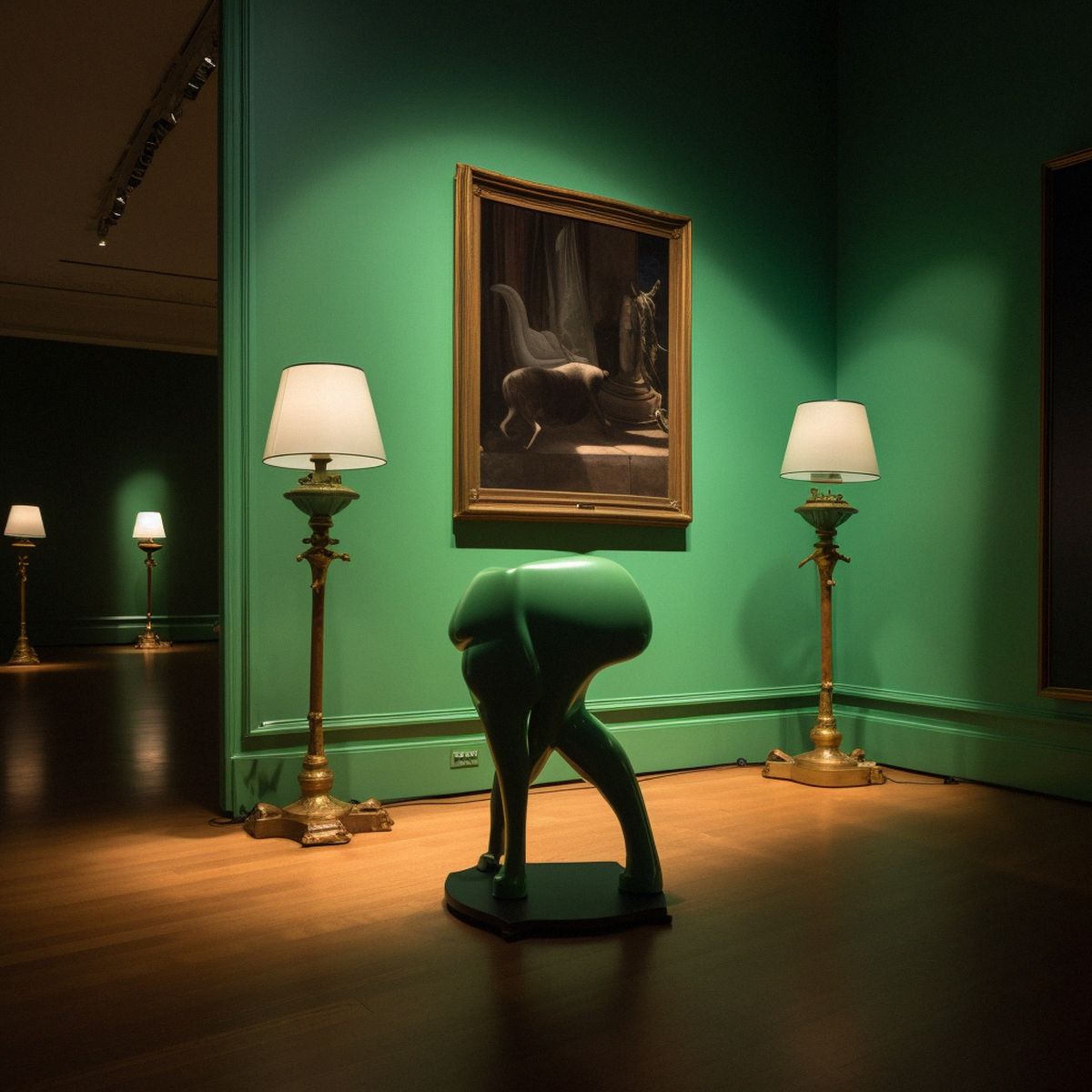Two legs abandoned at a Jeff Koons dull solo show at nigh