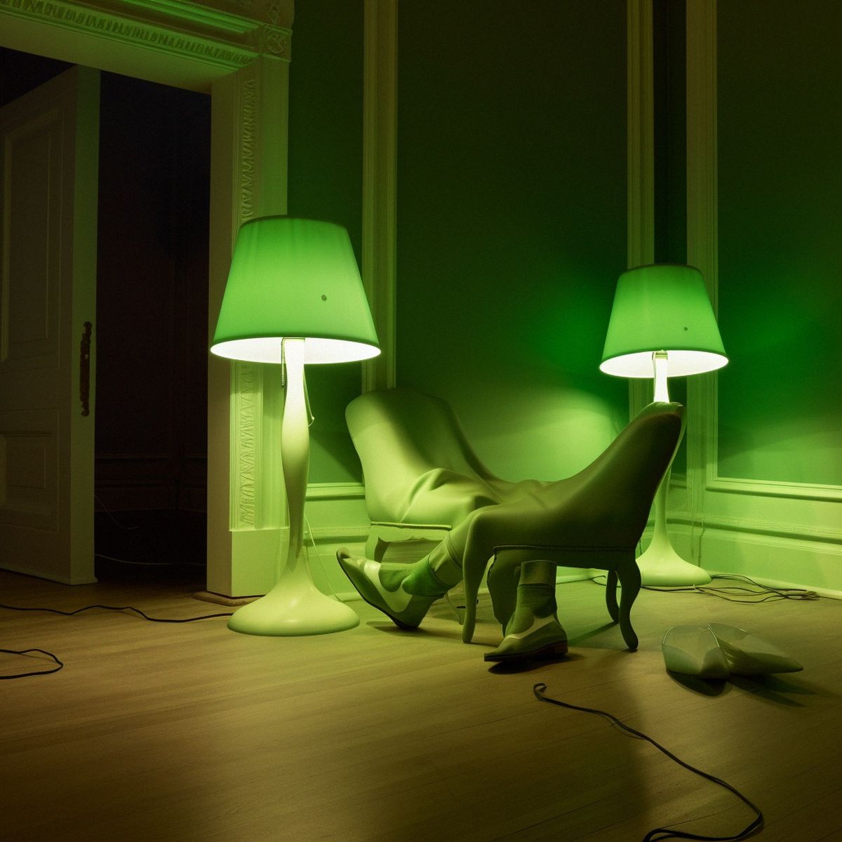 Two legs abandoned at a Jeff Koons dull solo show at nigh