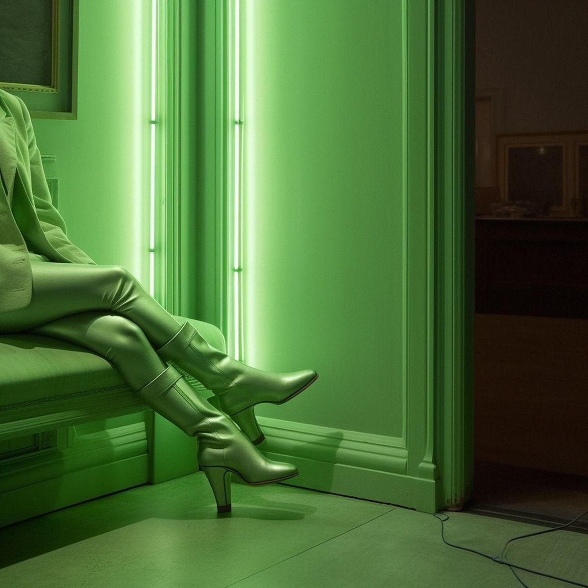 Two legs abandoned at a Matthew Barneys dull solo show at