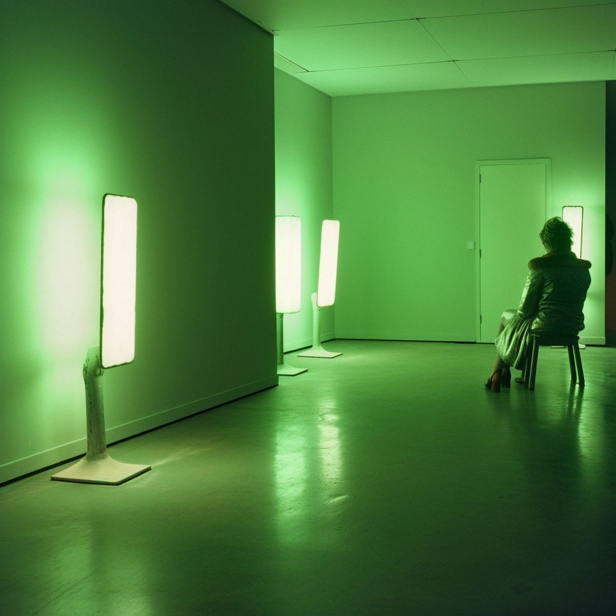 Two legs abandoned at a Matthew Barneys dull solo show at
