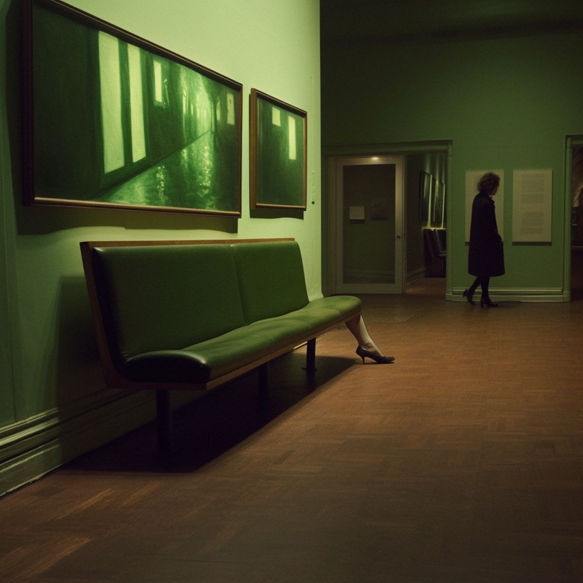 Two legs abandoned at a New York contemporary art gallery